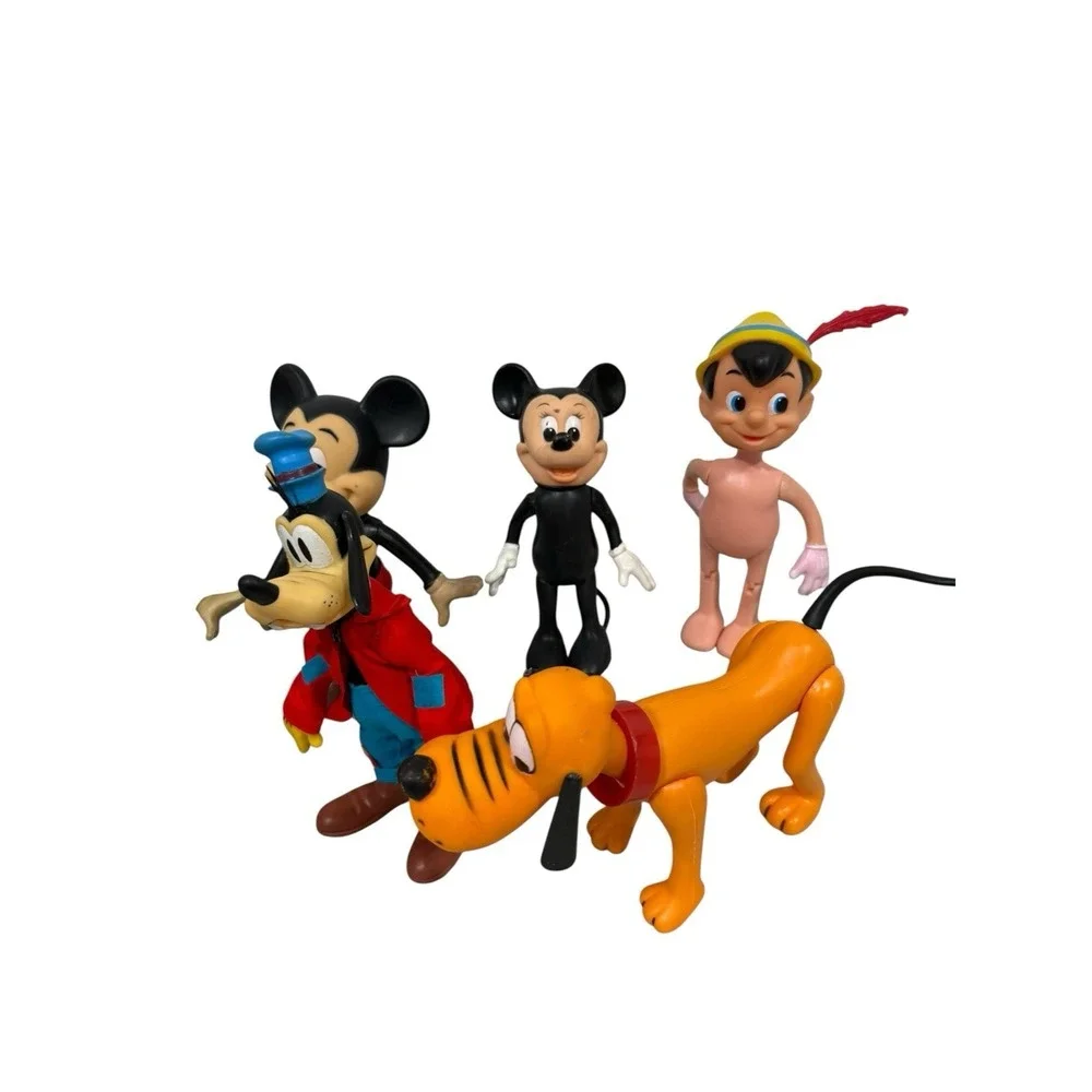 VTG R Dakin Plastic Figures Disney Minnie Mickey Goofy Dumbo Donald 1970's 8